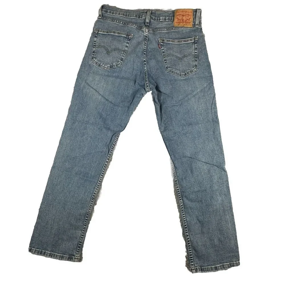 LEVI STRAUSS‎ Men 511 Slim Skinny Stretch Cotton Denim Jeans - 33x30 Medium Blue